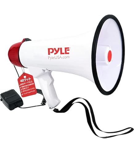 Amazon.co.jp: Crooveメガフォン サイレン付き拡声器 30ワット